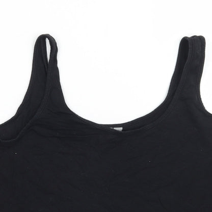 Womens UK Size 10 ASOS Black Basic Tank