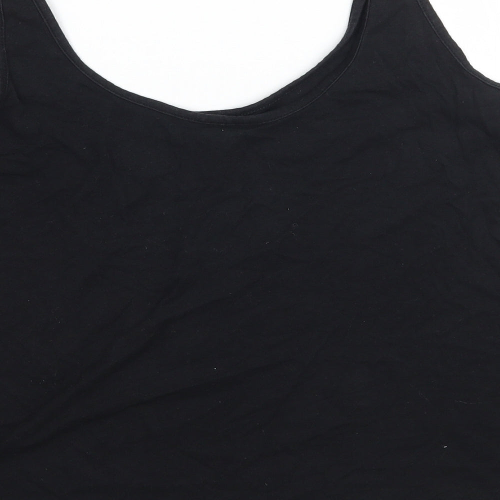 Womens UK Size 10 ASOS Black Basic Tank