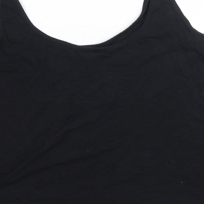 Womens UK Size 10 ASOS Black Basic Tank