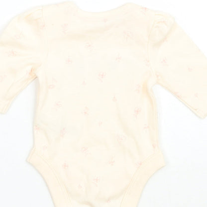 George Girls Beige Floral  Babygrow One-Piece Size Newborn  - Tiny baby
