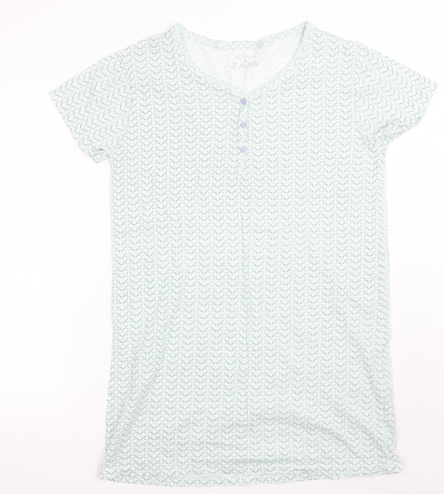 Primark Womens Green Geometric  A-Line  Size 8