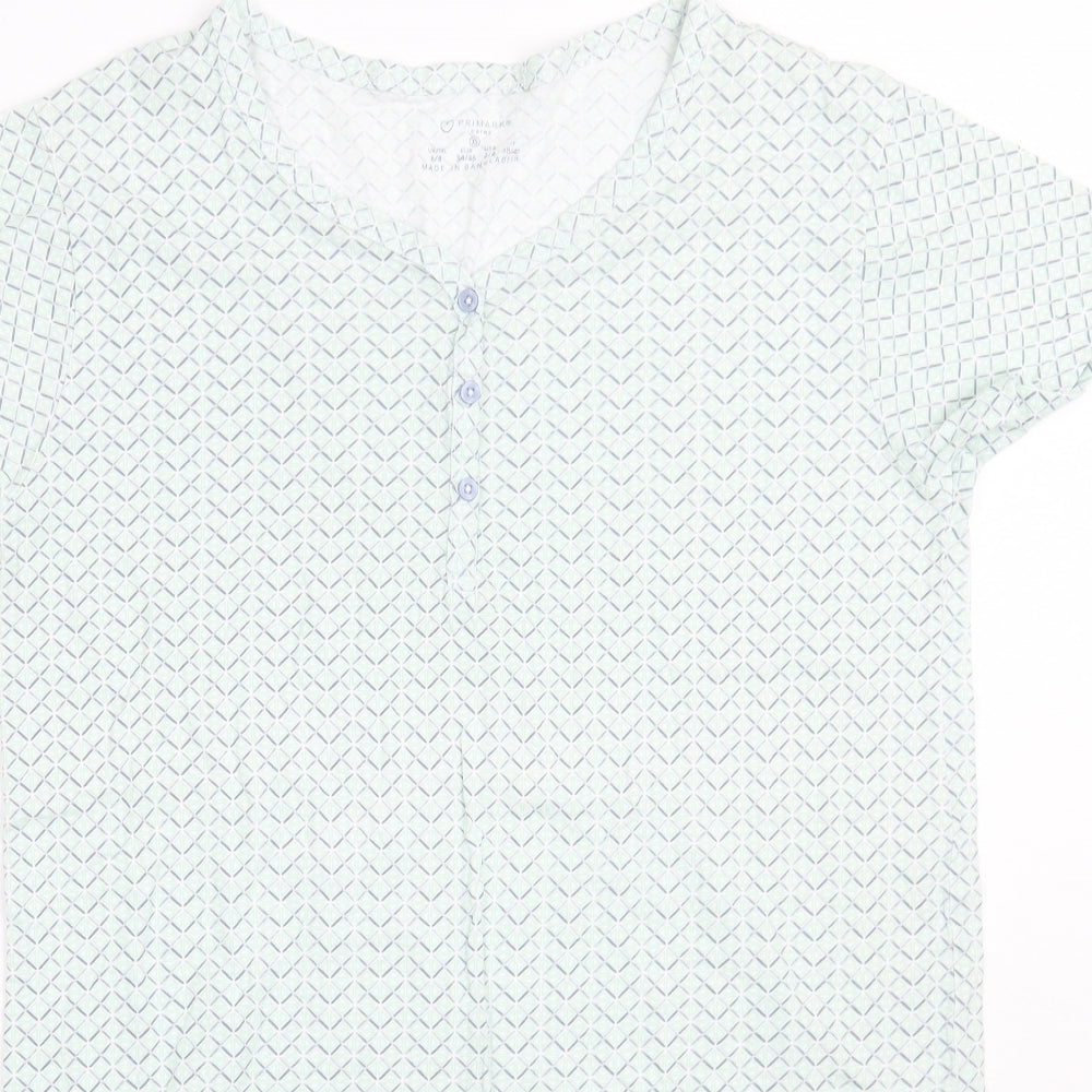 Primark Womens Green Geometric  A-Line  Size 8