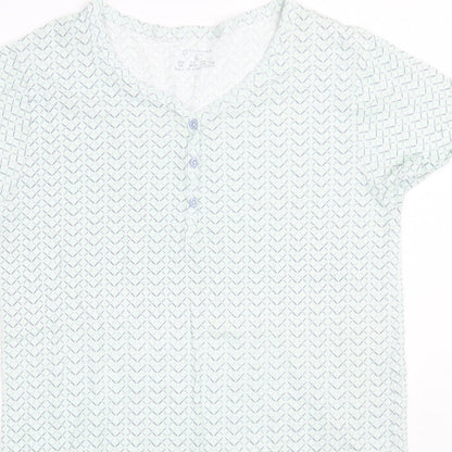 Primark Womens Green Geometric  A-Line  Size 8