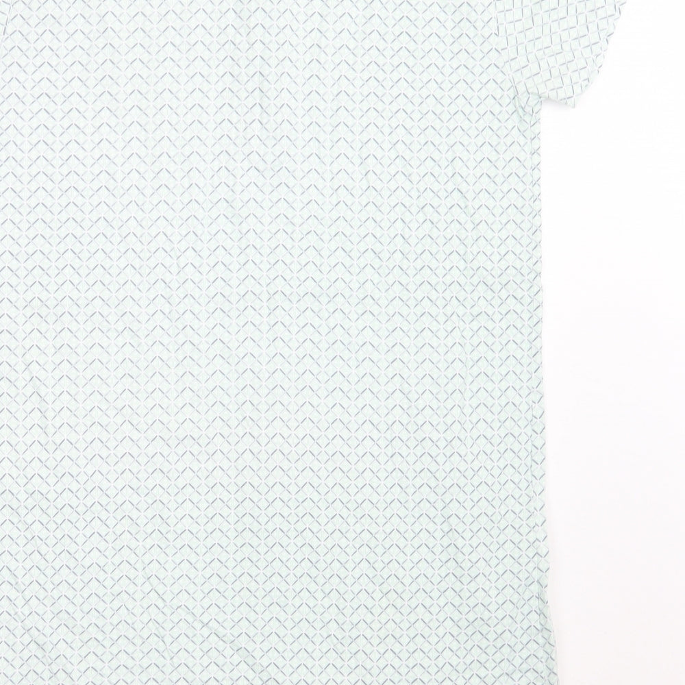 Primark Womens Green Geometric  A-Line  Size 8