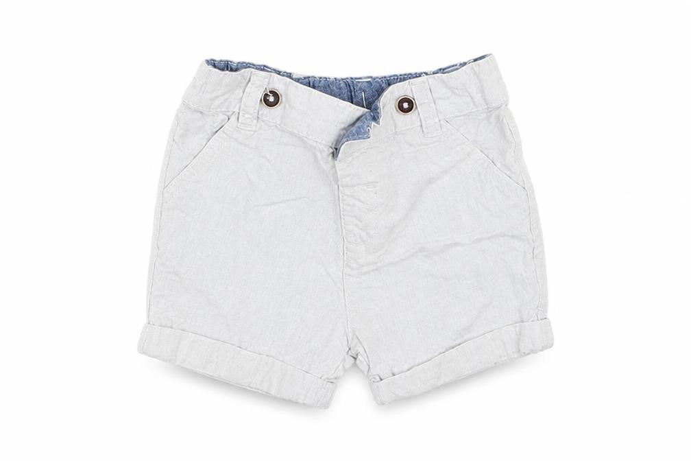 Front view of F&F Baby Grey Cropped Trousers, size 3-6, Months