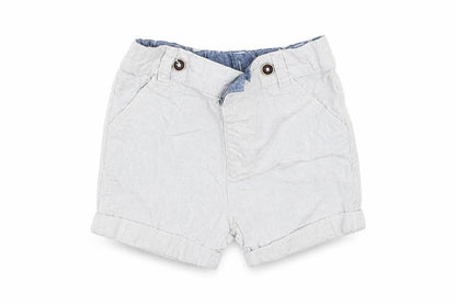 Front view of F&F Baby Grey Cropped Trousers, size 3-6, Months
