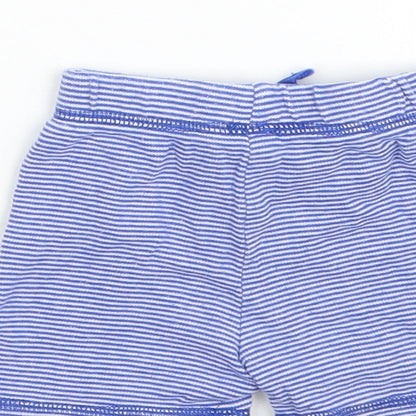 George Boys Blue Striped  Cropped Trousers Size 3-6 Months