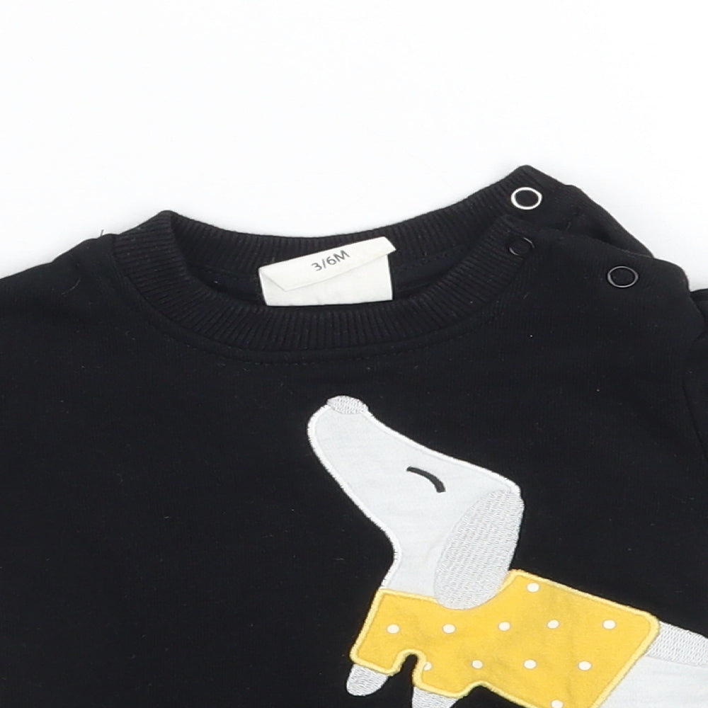 Gem look Baby Black   Pullover Jumper Size 3-6 Months