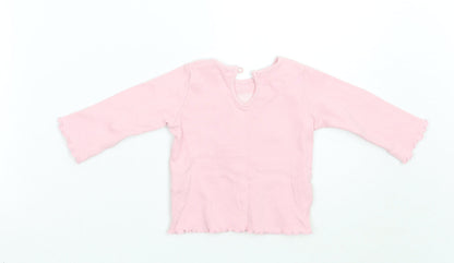 Matalan Girls Pink   Basic T-Shirt Size 3-6 Months