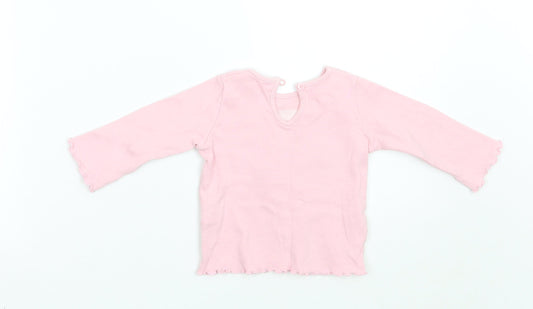 Matalan Girls Pink   Basic T-Shirt Size 3-6 Months