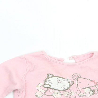 Matalan Girls Pink   Basic T-Shirt Size 3-6 Months