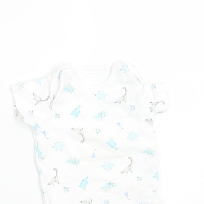George Baby White Animal Print  Babygrow One-Piece Size 3-6 Months