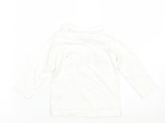 Matalan Girls White   Basic T-Shirt Size 9-12 Months