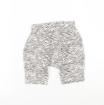 Matalan Girls White Animal Print  Sweatpants Trousers Size 9-12 Months
