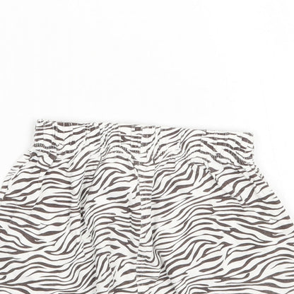 Matalan Girls White Animal Print  Sweatpants Trousers Size 9-12 Months