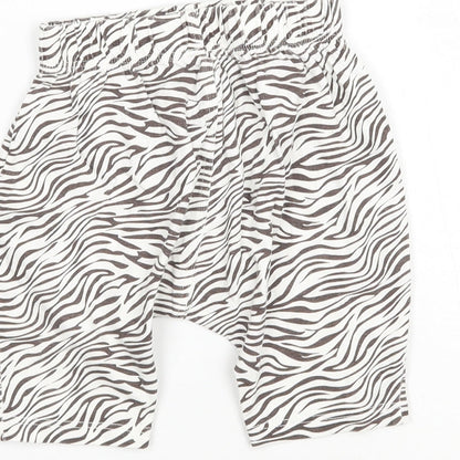 Matalan Girls White Animal Print  Sweatpants Trousers Size 9-12 Months