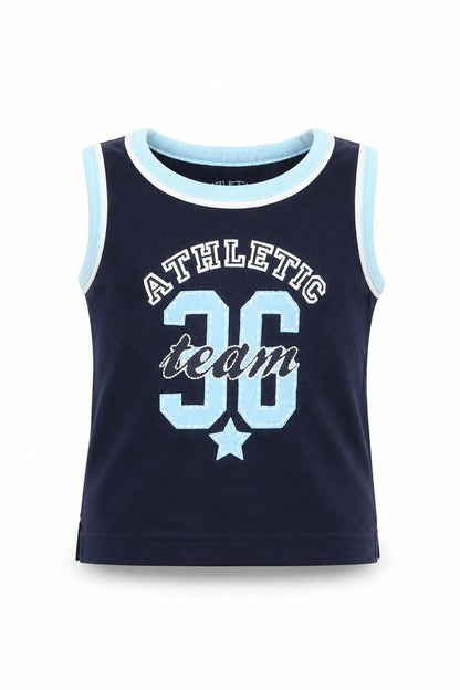 Matalan Boys Blue   Basic Tank Size 3-6 Months
