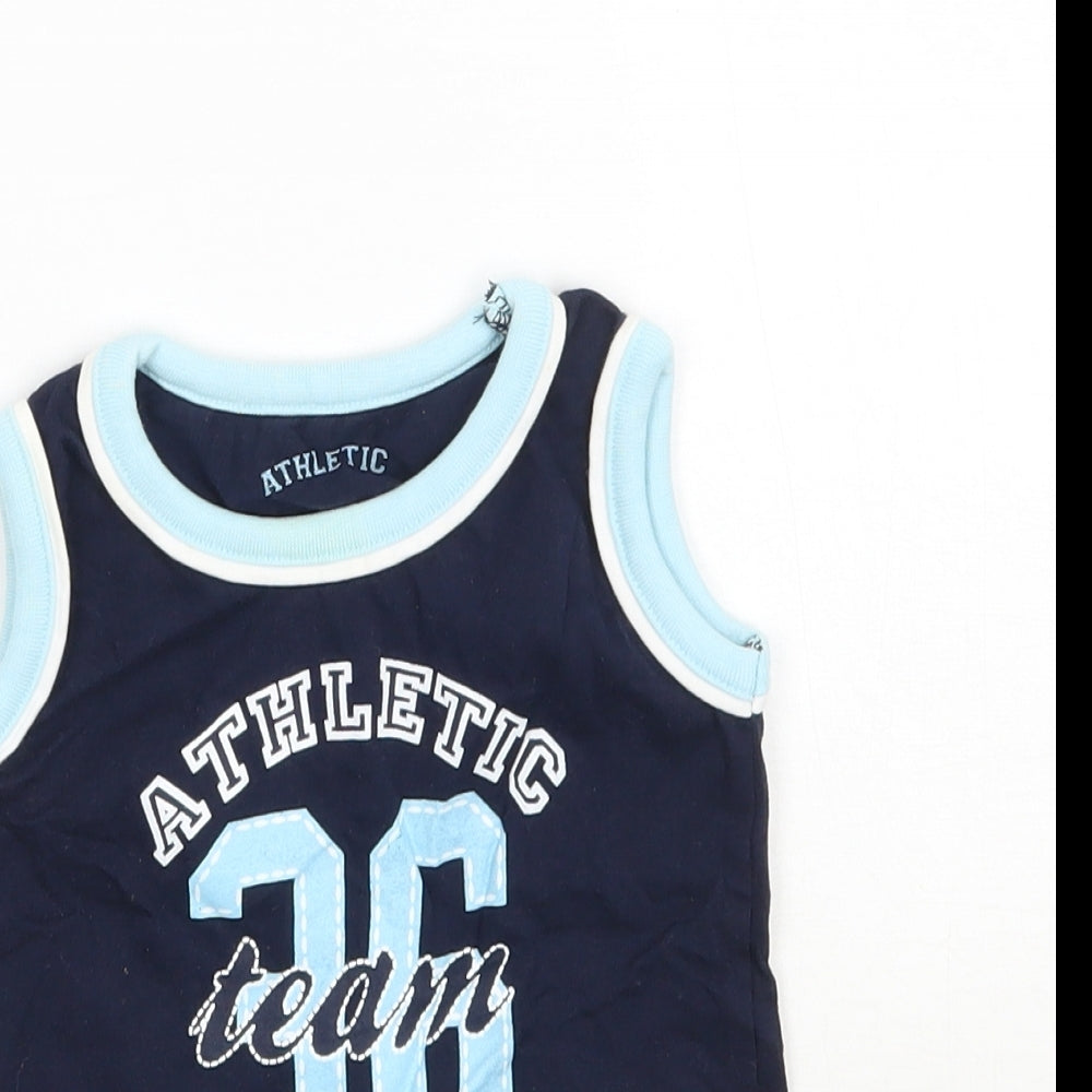Matalan Boys Blue   Basic Tank Size 3-6 Months