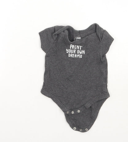 Mammas & Pappas Baby Grey   Babygrow One-Piece Size 3-6 Months