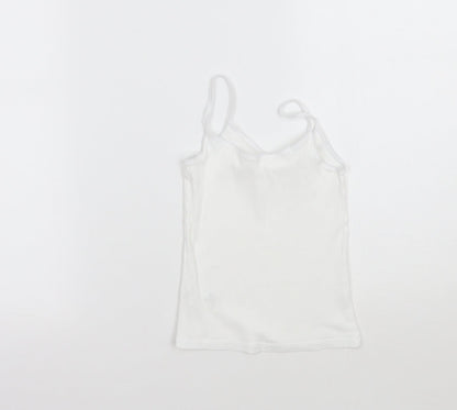 Marks and Spencer Girls White   Basic Tank Size 3-4 Years