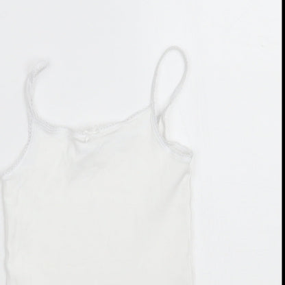 Marks and Spencer Girls White   Basic Tank Size 3-4 Years