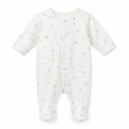 Marks & Spencer Boys Ivory Animal Print  Babygrow One-Piece Size 0-3 Months