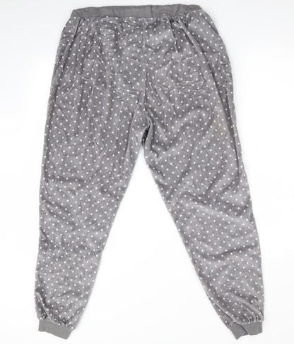 Peacocks Womens Grey Polka Dot   Pyjama Pants Size 10