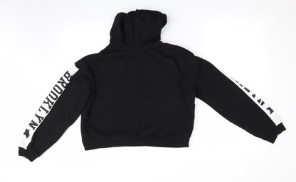 H&M Girls Black   Pullover Hoodie Size 14 Years  - Brooklyn
