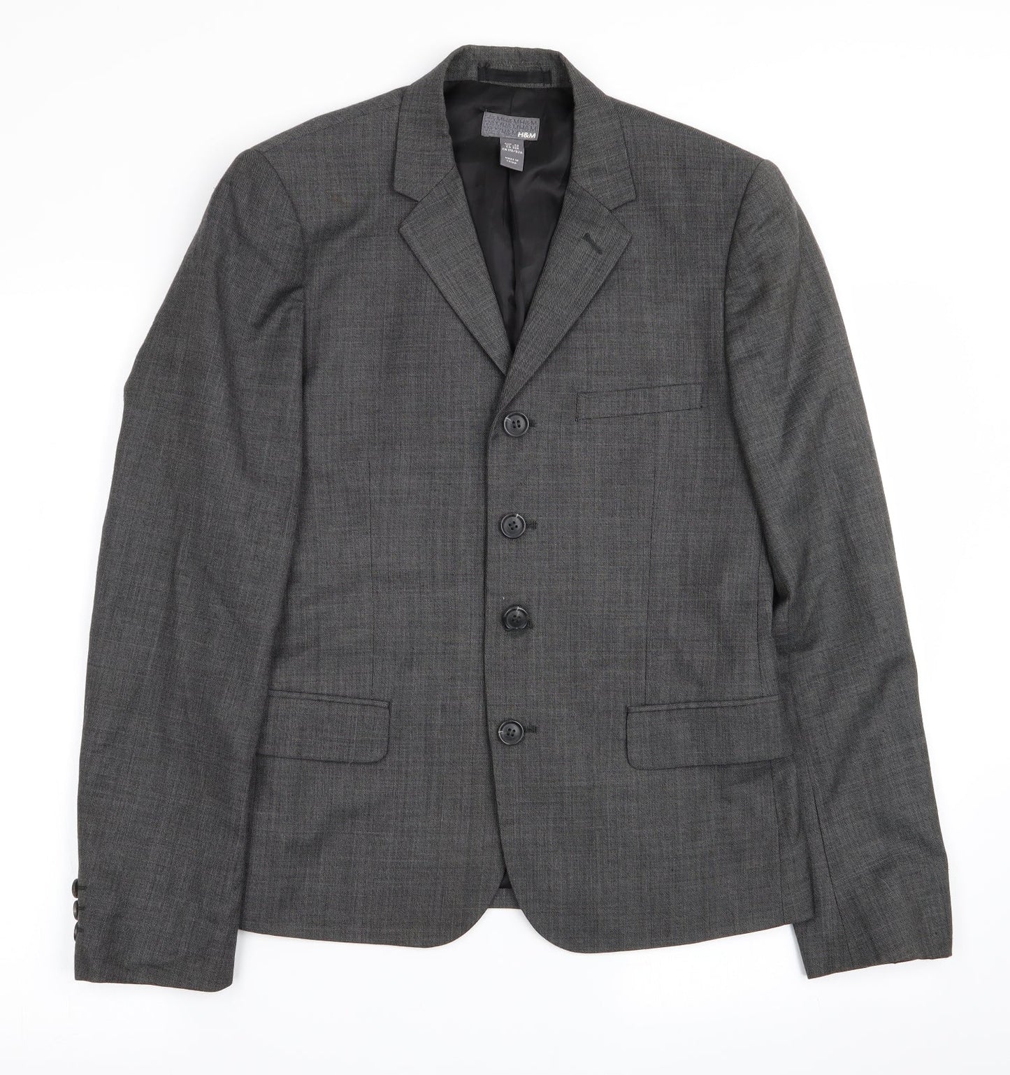 Mens UK Size 36 H&M Regular Grey Suit Jacket
