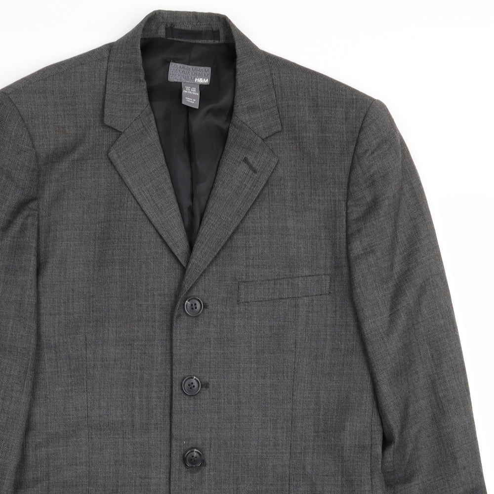 Mens UK Size 36 H&M Regular Grey Suit Jacket