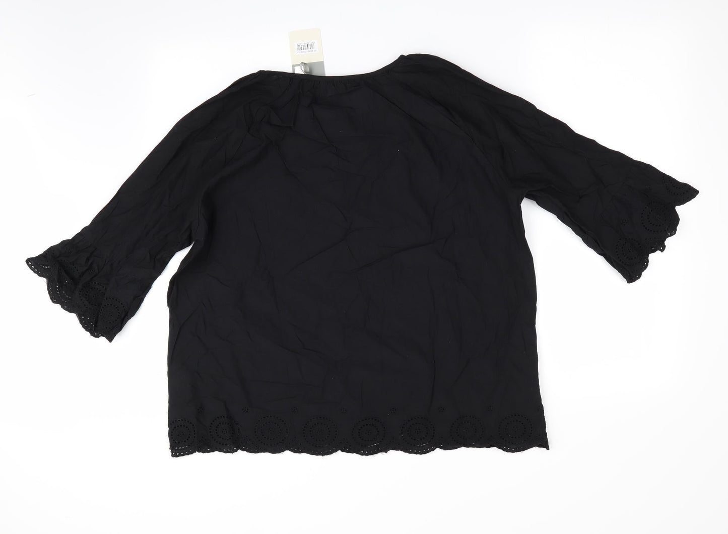 Womens UK Size 14 Onfire Black Basic Blouse