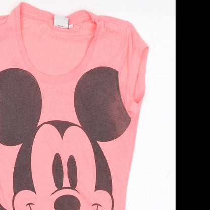 Disney Womens Pink   Basic T-Shirt Size 6  - Mickey