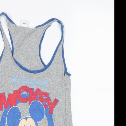 Primark Womens Grey   Cami Pyjama Top Size 8  - Mickey
