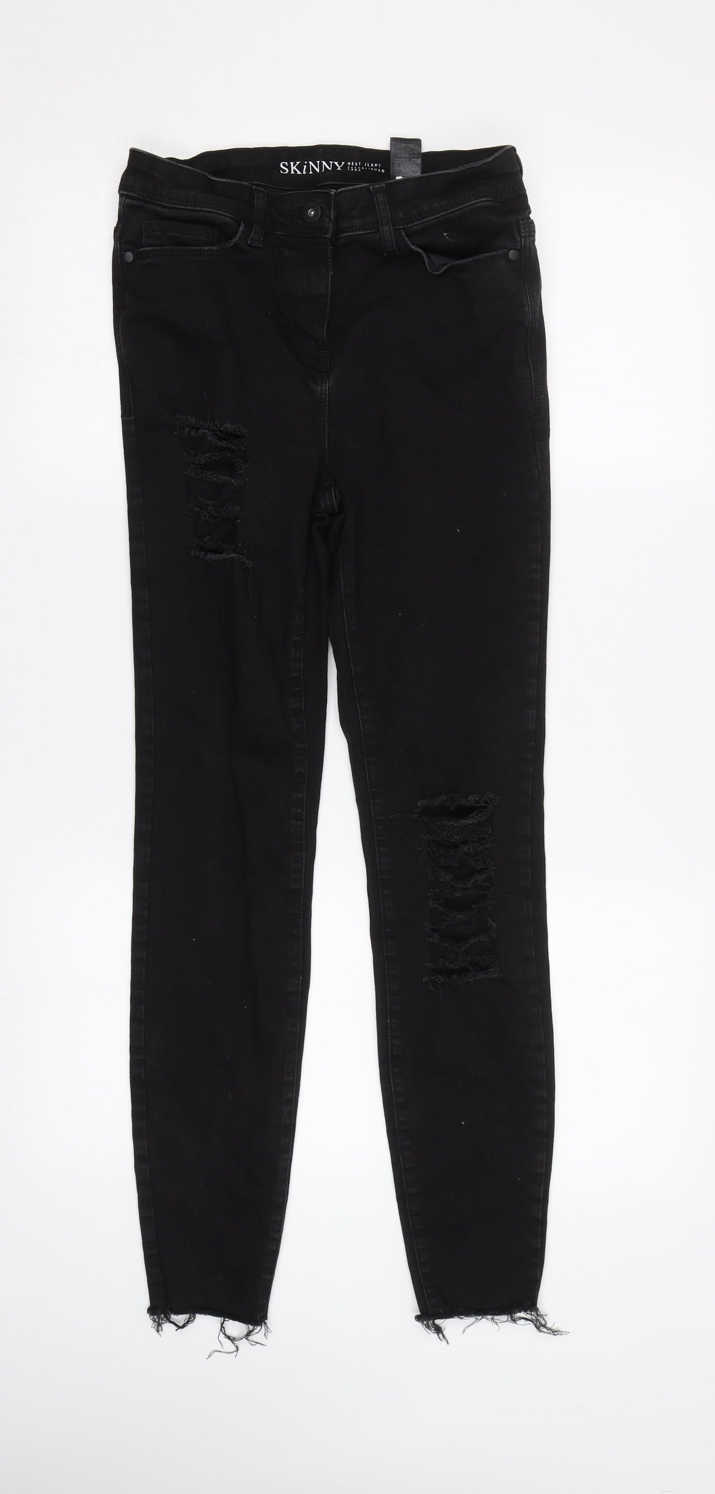 NEXT Womens Black   Skinny Jeans Size 8 L28 in