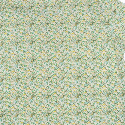 SheIn Womens Green Floral  Basic Blouse Size S