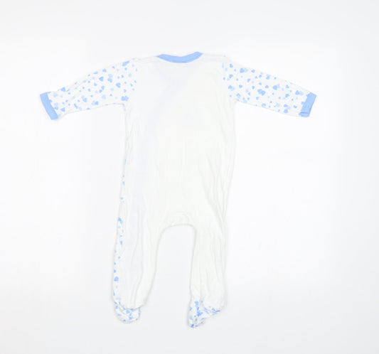 Keep The Beat Baby White Geometric  Babygrow One-Piece Size 6-9 Months  - Heart Print