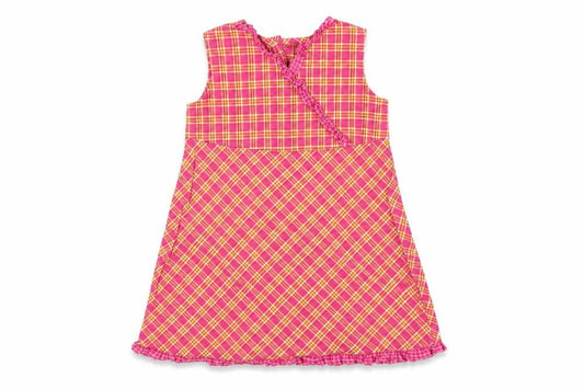 Preworn Baby Pink Check  A-Line  Size 18 Months