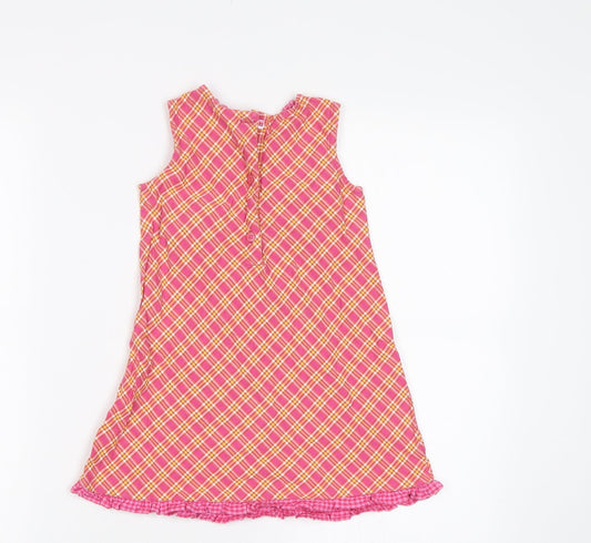 Preworn Baby Pink Check  A-Line  Size 18 Months