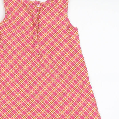 Preworn Baby Pink Check  A-Line  Size 18 Months