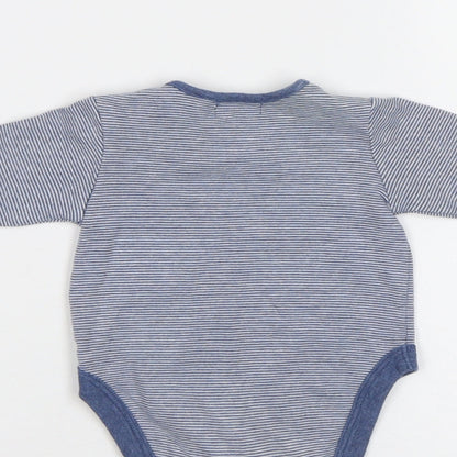 NEXT Baby Blue Striped  Romper One-Piece Size 0-3 Months