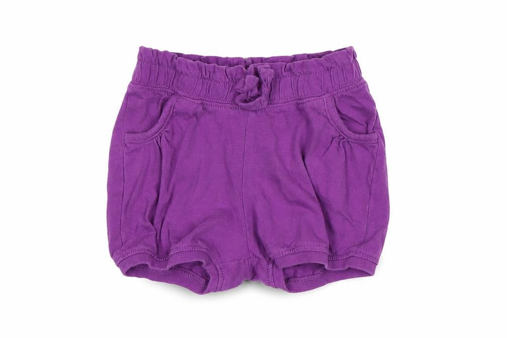 Front view of H&M Baby Purple Cropped Trousers, size 3-6, Months