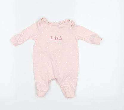 Blue Zoo Baby Pink Geometric  Babygrow One-Piece Size 0-3 Months  - Star Print