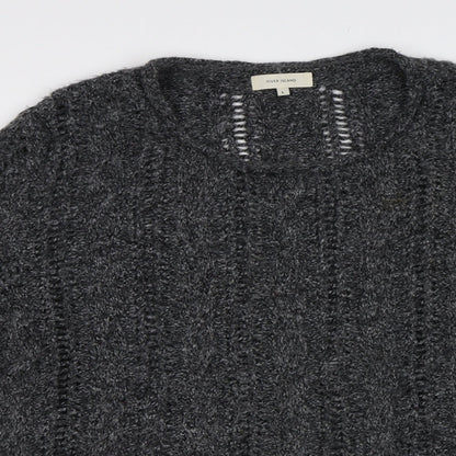 Womens UK Size L River Island Grey Pullover Jumper