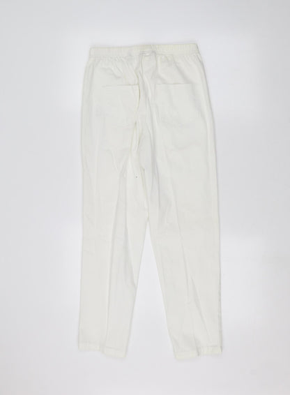 Simply Be Womens White   Trousers  Size 12 L25 in