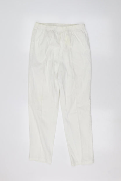 Simply Be Womens White   Trousers  Size 12 L25 in