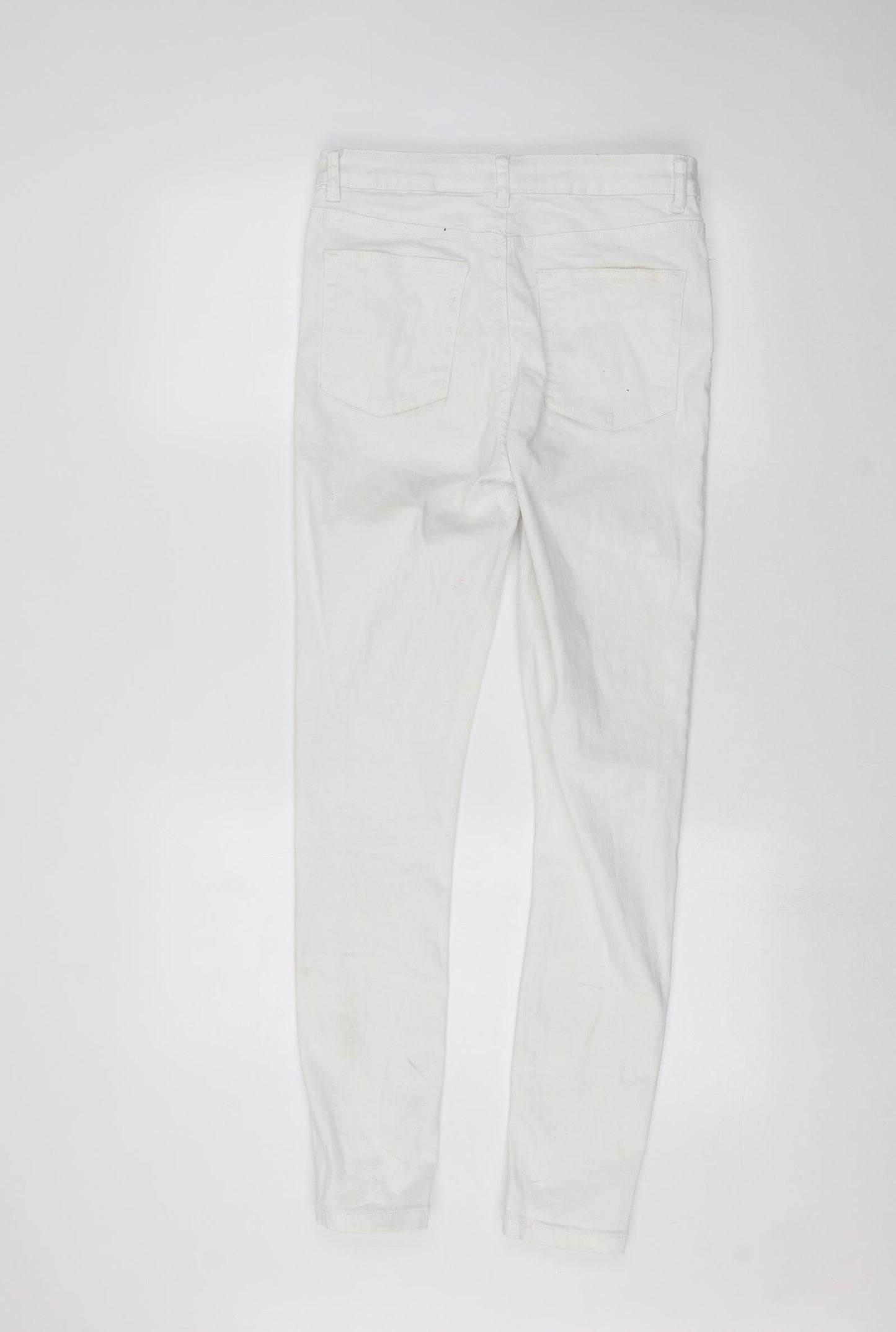 Denim & Co. Womens White  Denim Skinny Jeans Size 12 L28 in