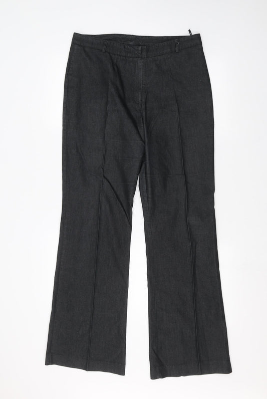 Womens UK Size 12 Dorothy Perkins Regular Fit  Black Trousers
