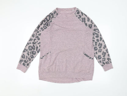 Womens UK Size M Preworn Pink Pullover Jumper