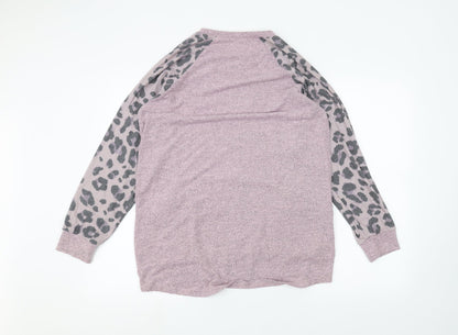 Womens UK Size M Preworn Pink Pullover Jumper