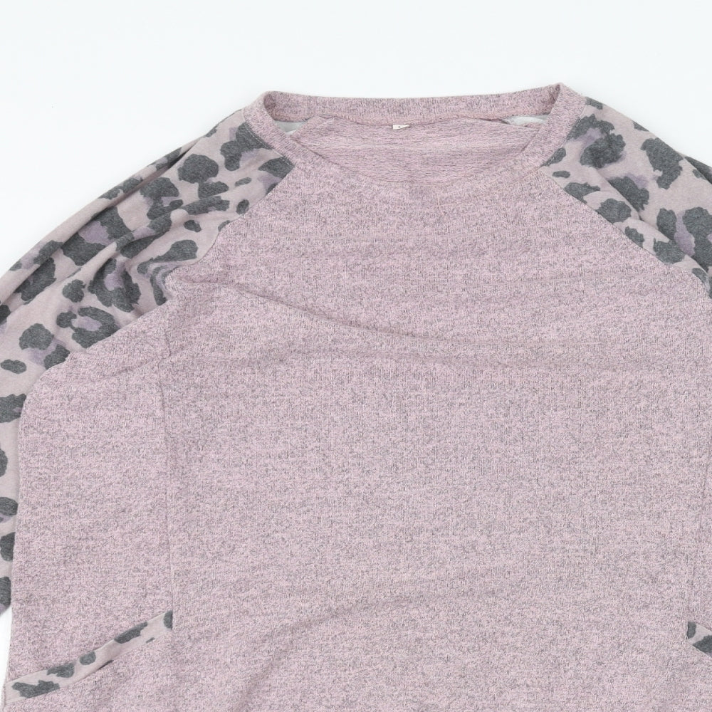 Womens UK Size M Preworn Pink Pullover Jumper